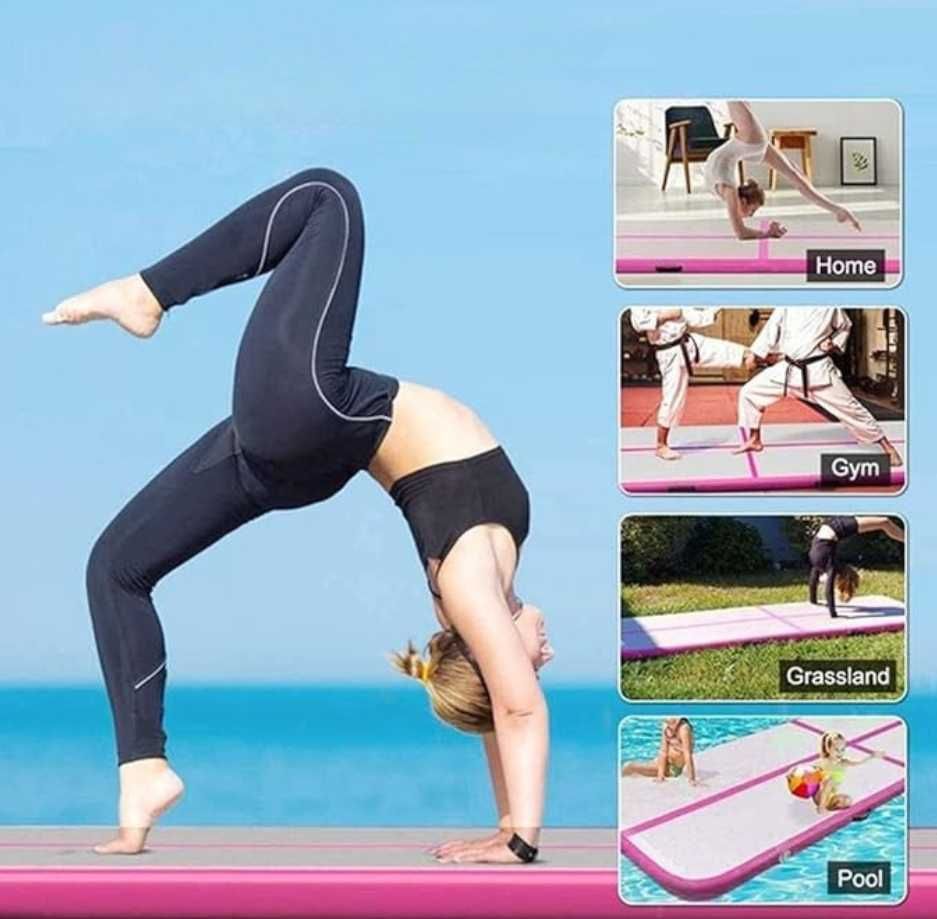 Materac Gimnastyczny AIRTRACK Ścieżka Akrobatyczna Pompka + Torba 4m