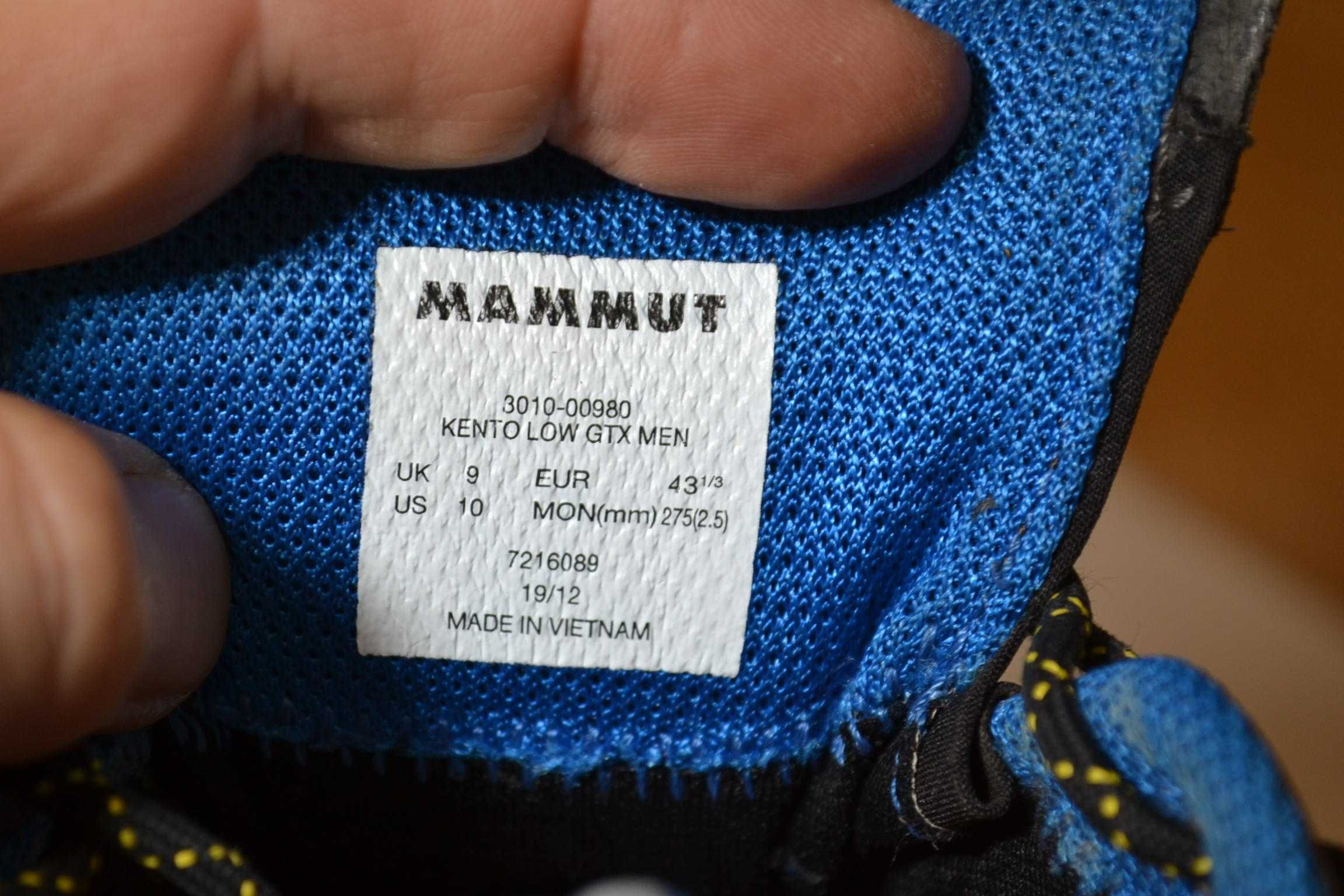 mammut kento low gtx 43.5р походные туристические трекинговые ботинки