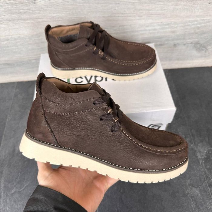 Мужские утепленные зимние ботинки Нубук 40-45