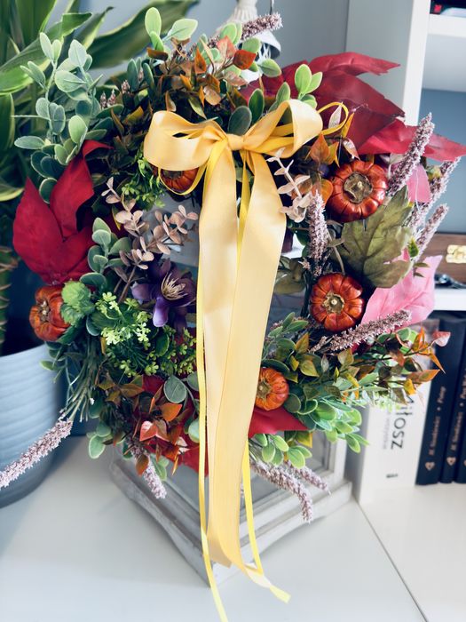 Wianek jesienny z dyniami