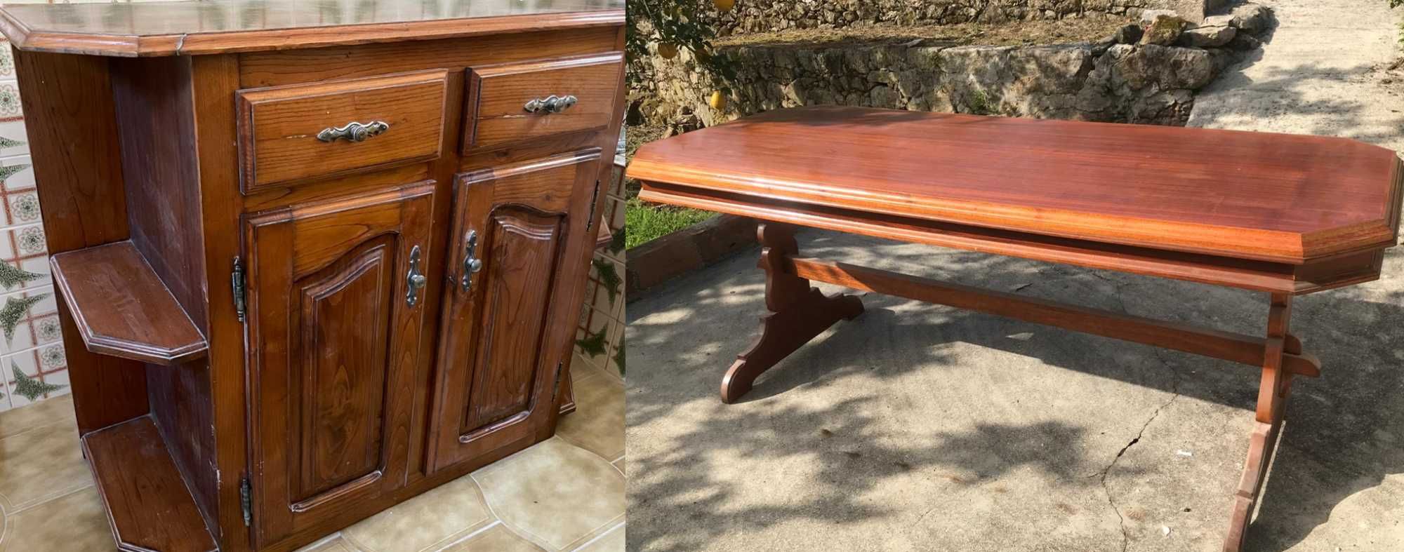 Móveis antigos para restauro