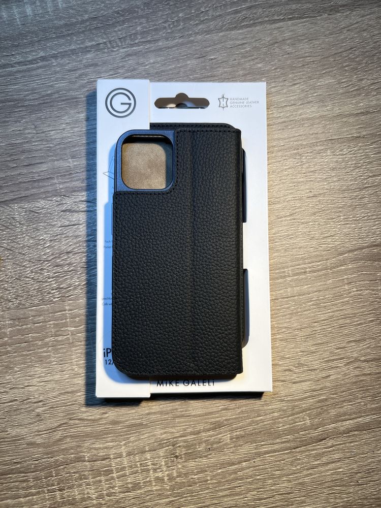 Etui PREMIUM skóra do iPhone 12/12 Pro / czarne!!!