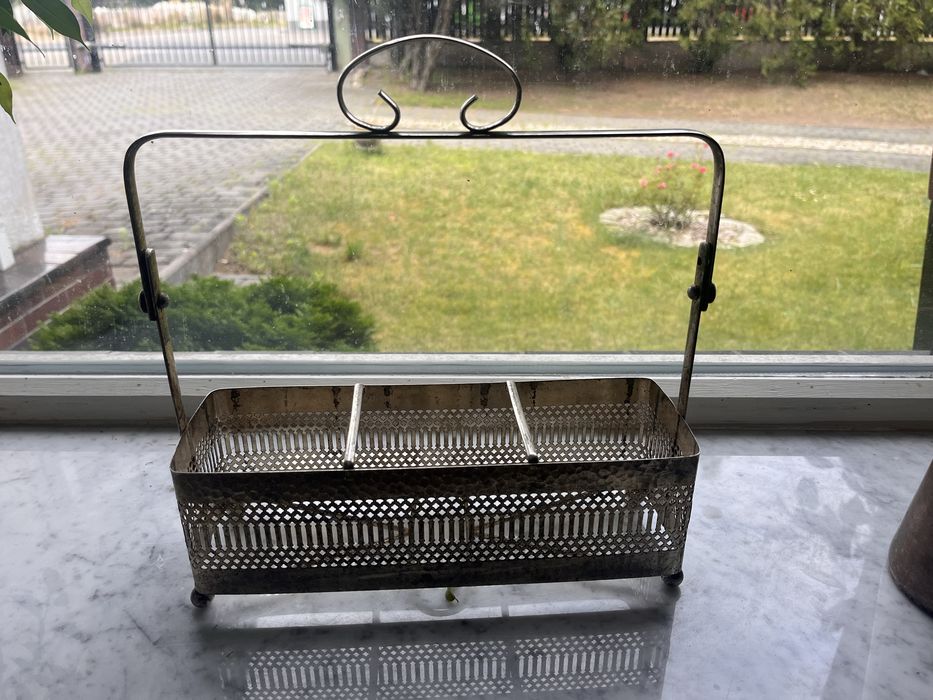 Stojak na wino. Posrebrzany