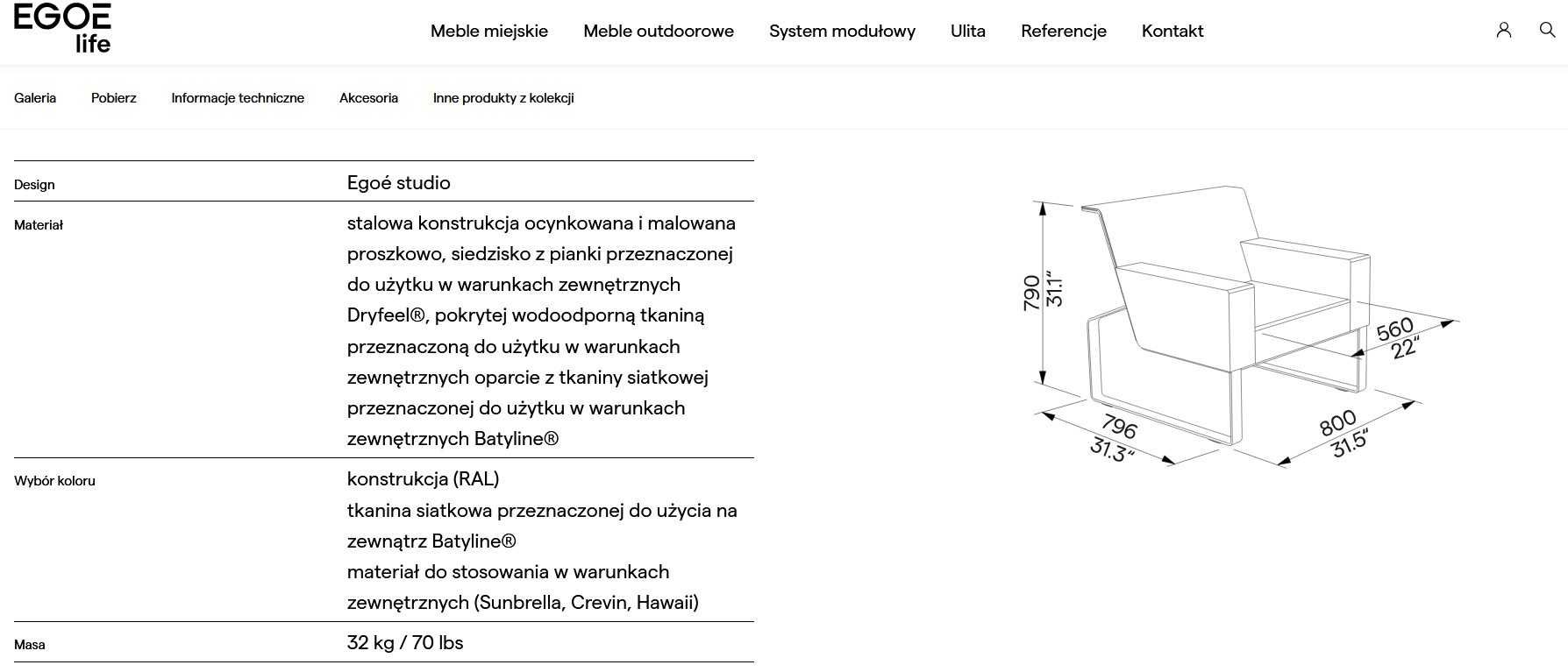 Fotele zewnętrzne EGOE plus stolik