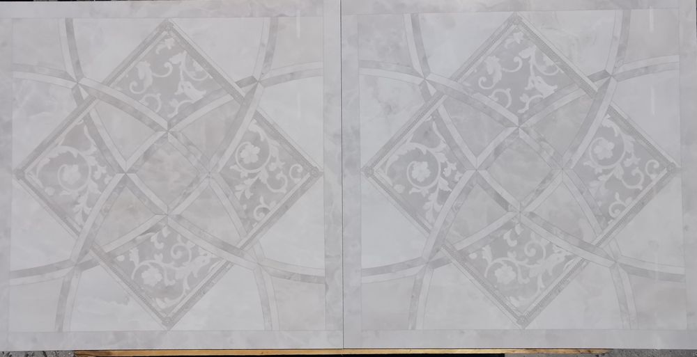 VERSACE Płytki gresowe Emote Onice Bianco Intarsio 78x78