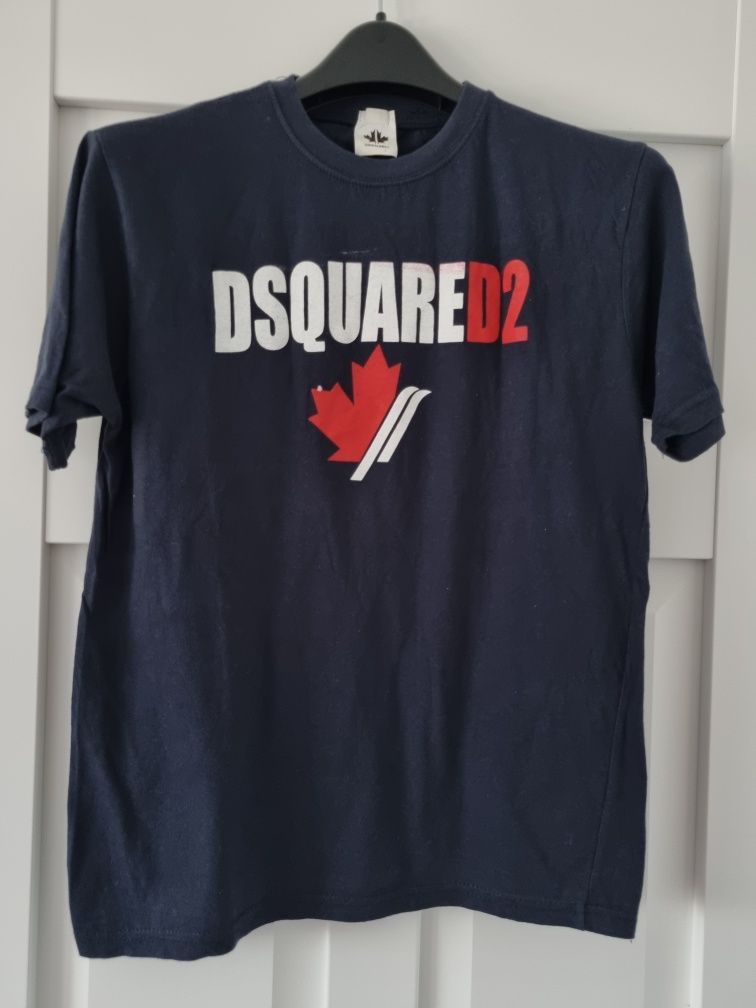 Dsquared2 tshirt granatowy M