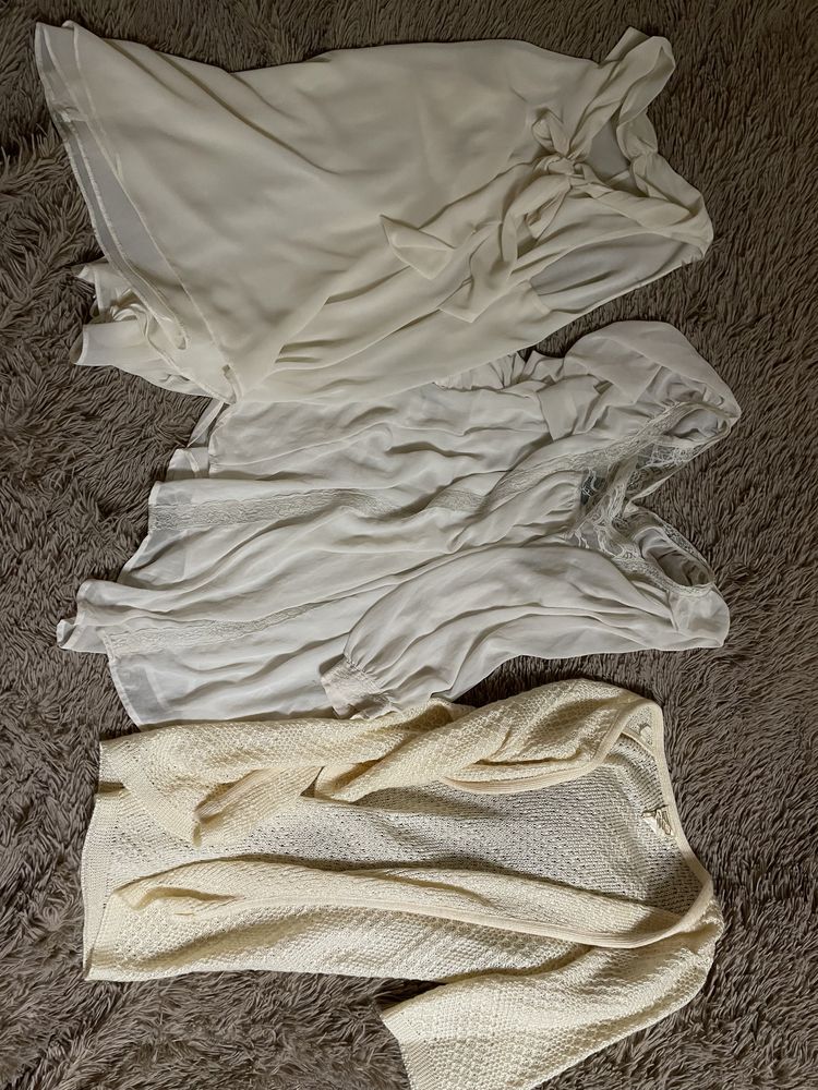 Пакет вещей (блузки, рубашки, пиджак, кардиганы, платье, юбка)