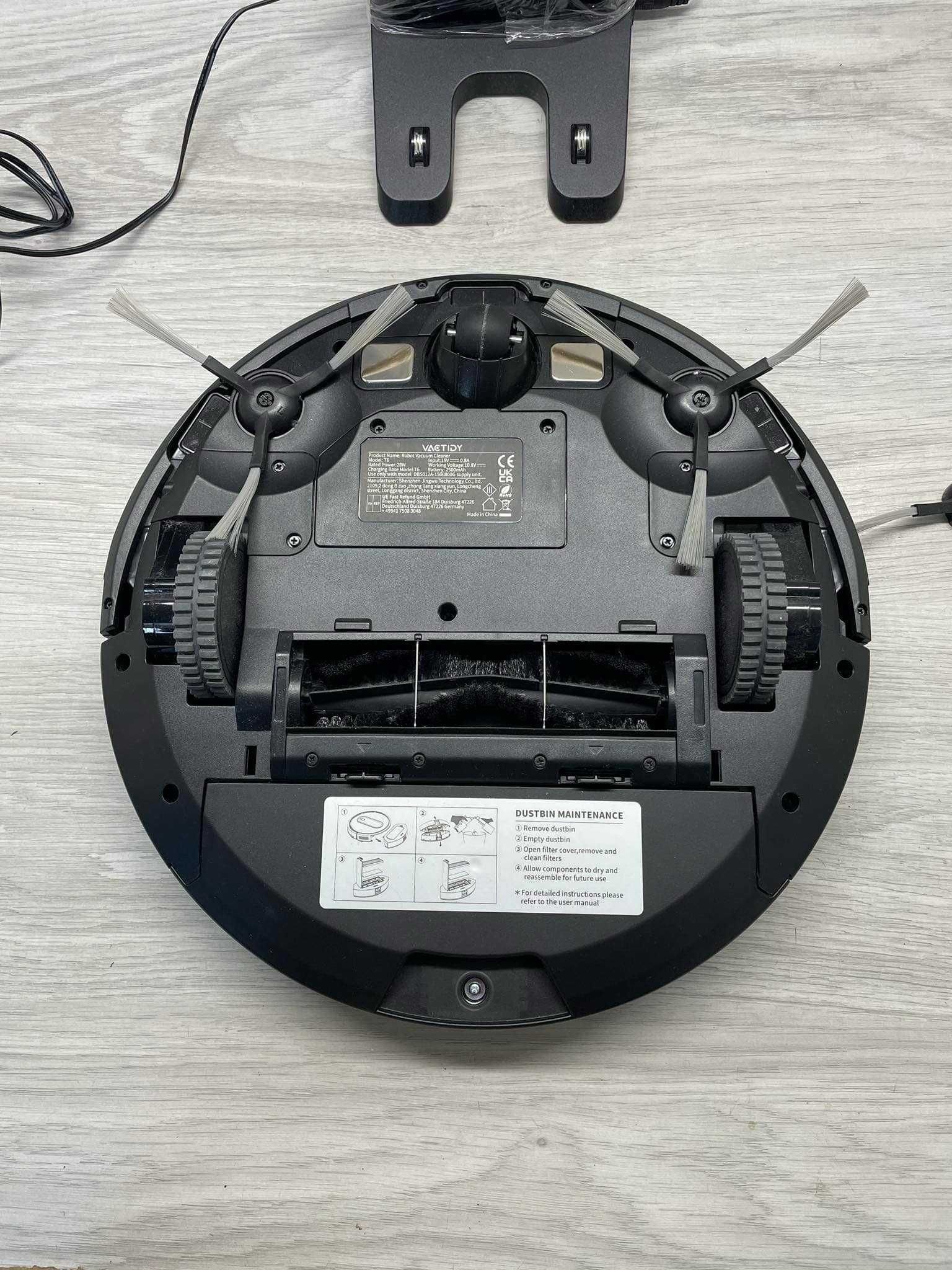 robot odkurzający o dużej sile ssania 2800 Pa Vactidy Nimble T6