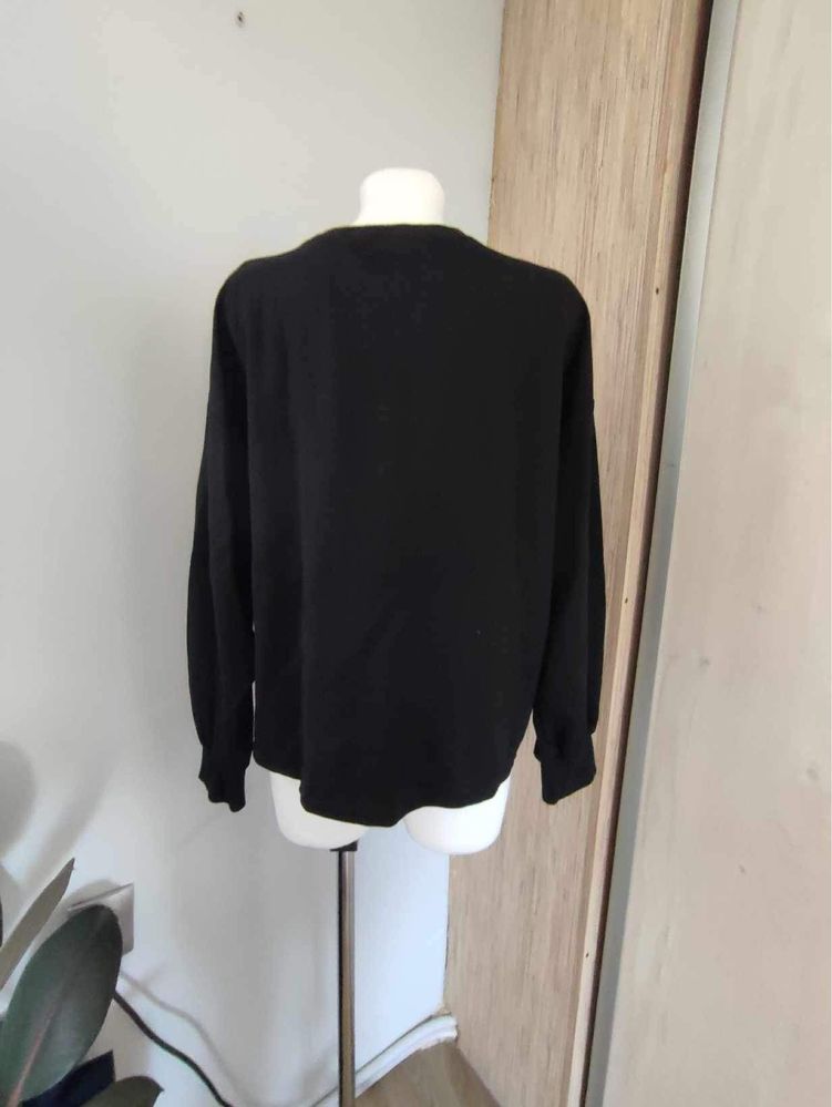 Bluza damska czarna, cyrkonie, rozmiar uniwersalny