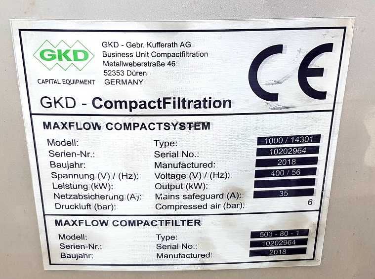 Kompaktowy filtr separator GKD MAXFLOW do czyściwa chłodziwa oleju 20r