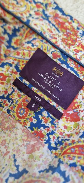Kolorowa koszula premium Hawes & Curtis York rozm. S - paisley