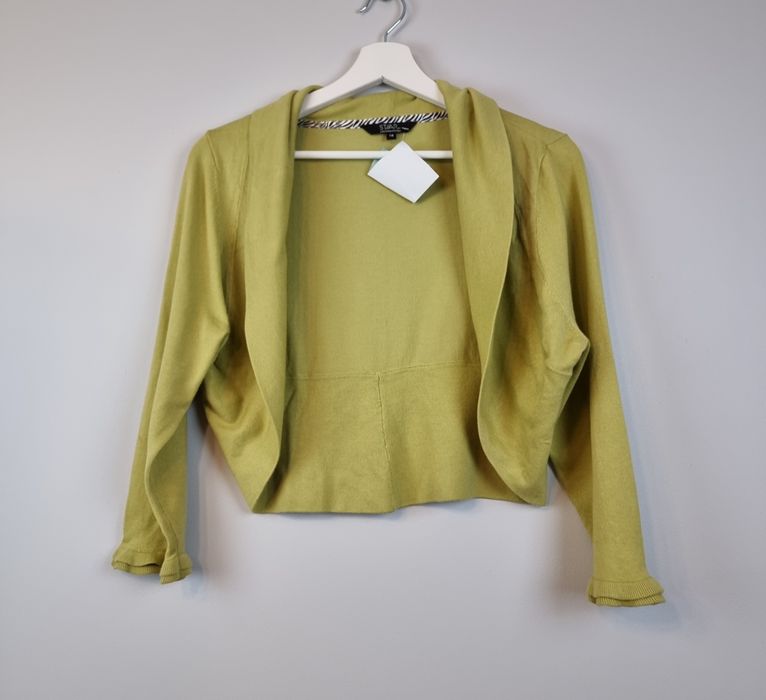 Krótki sweter damski zielony narzutka nowa rozmiar XL STARby Julien Ma