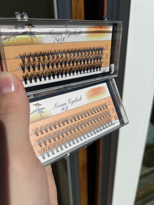 Вії накладні пучкові Несура Nesura Mix мікс довжин війки