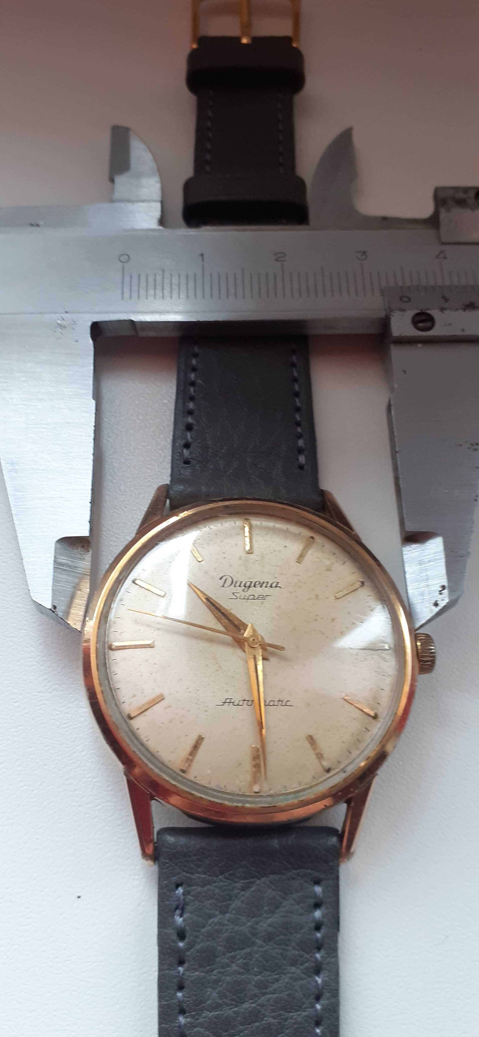 Zegarek Dugena Super 1000 A automatic 25 jewels pozłacana.