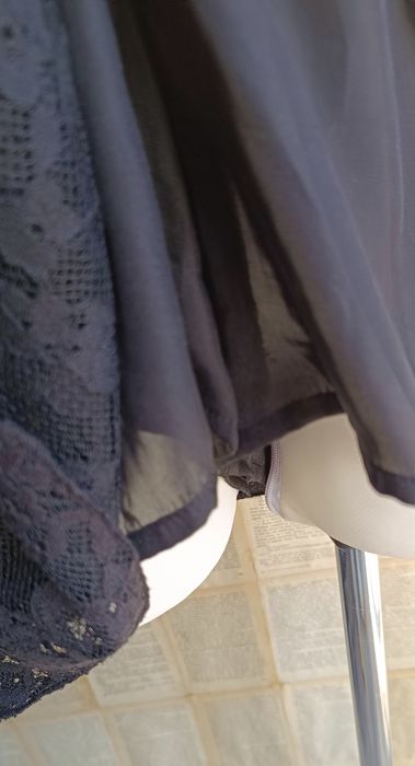 Zara dress+shorts M L biust 49,5x2 koronka gotic dark romantic