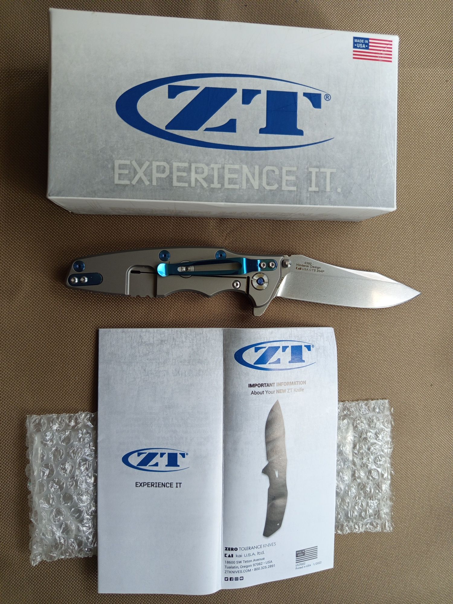 Нож Zero Tolerance 0392 Ti Hinderer