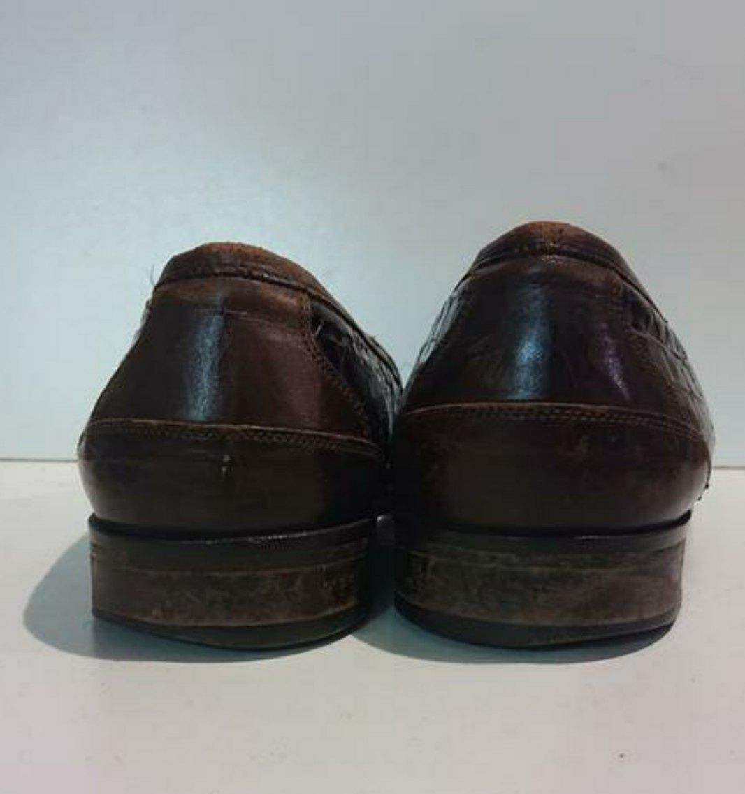 Винтажные итальянские мужские туфли лоферы .johnston and murphy
