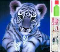 Haft diamentowy mozaika diamond painting tygrys 5d