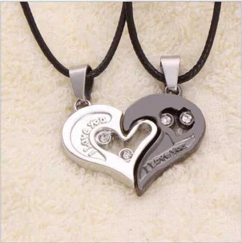 2X colar fio pendente coração dia dos namorados romantico aniversário