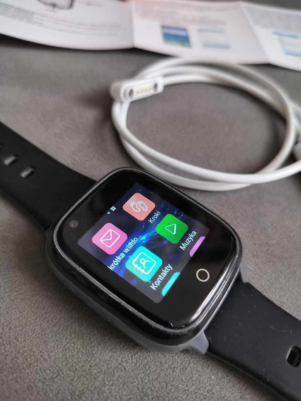 Smartwatch dla dzieci KIDWATCH 4G KT17, czarny (Wonlex KT17)