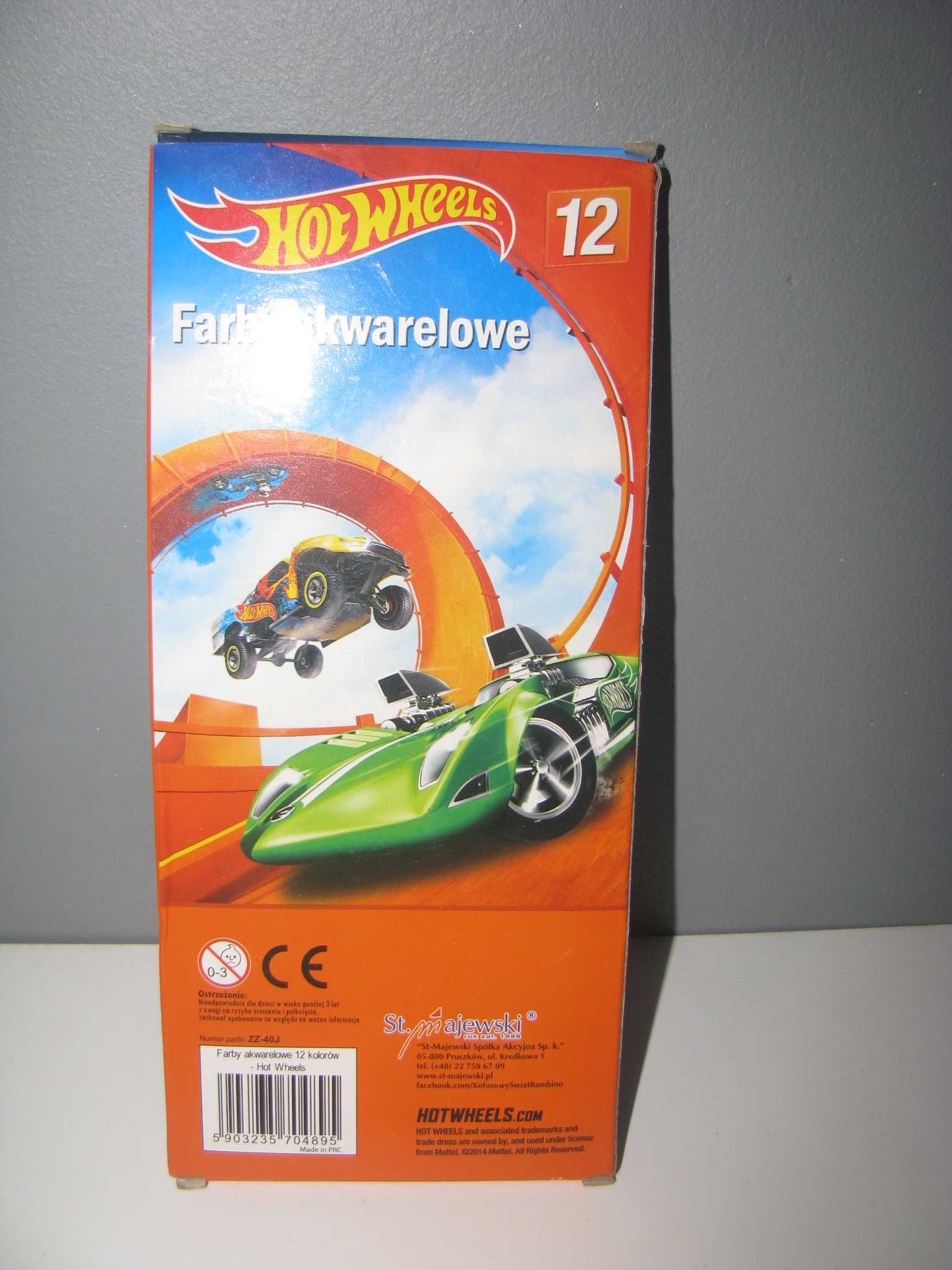 Hot Wheels farby akwarelowe 12szt