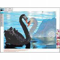 Mozaika Diamentowa 5d 30x40cm Swans 89753, Centrum