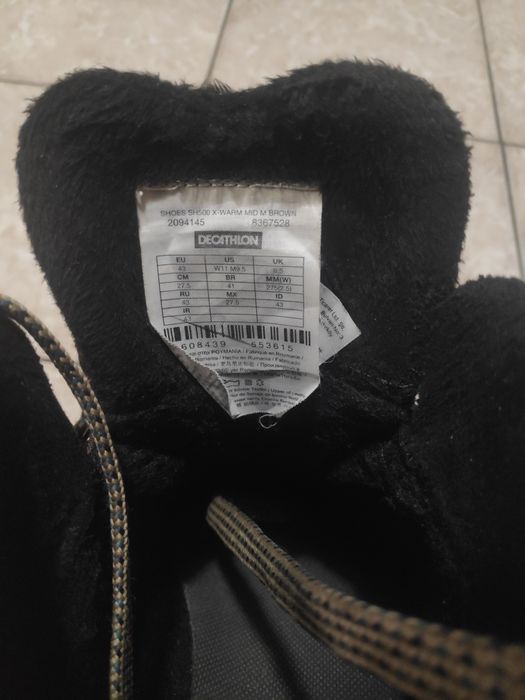 Buty męskie zimowe ocieplane rozmiar 43