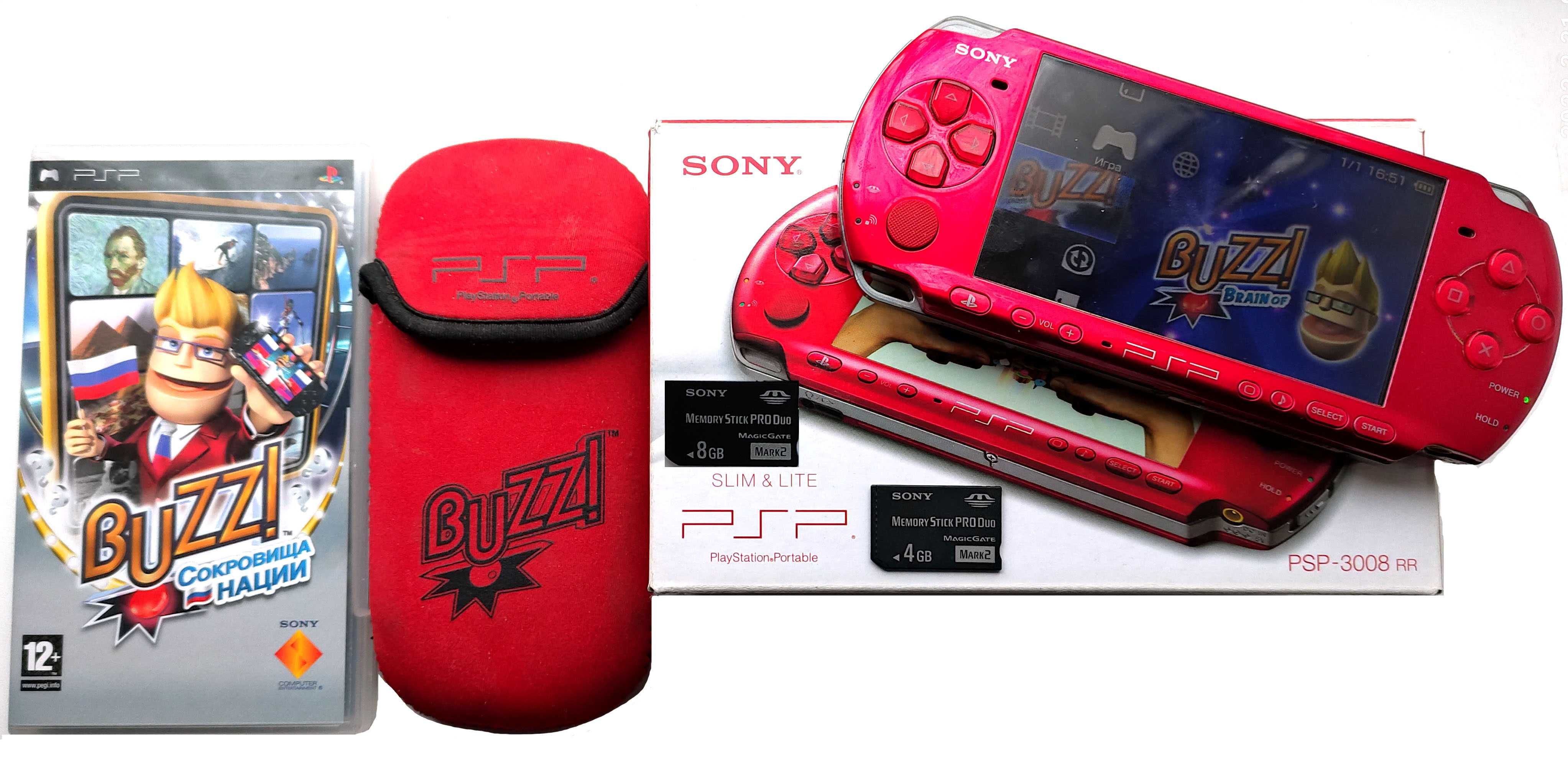Sony PSP 3008 portable + диск + 2 карты памяти