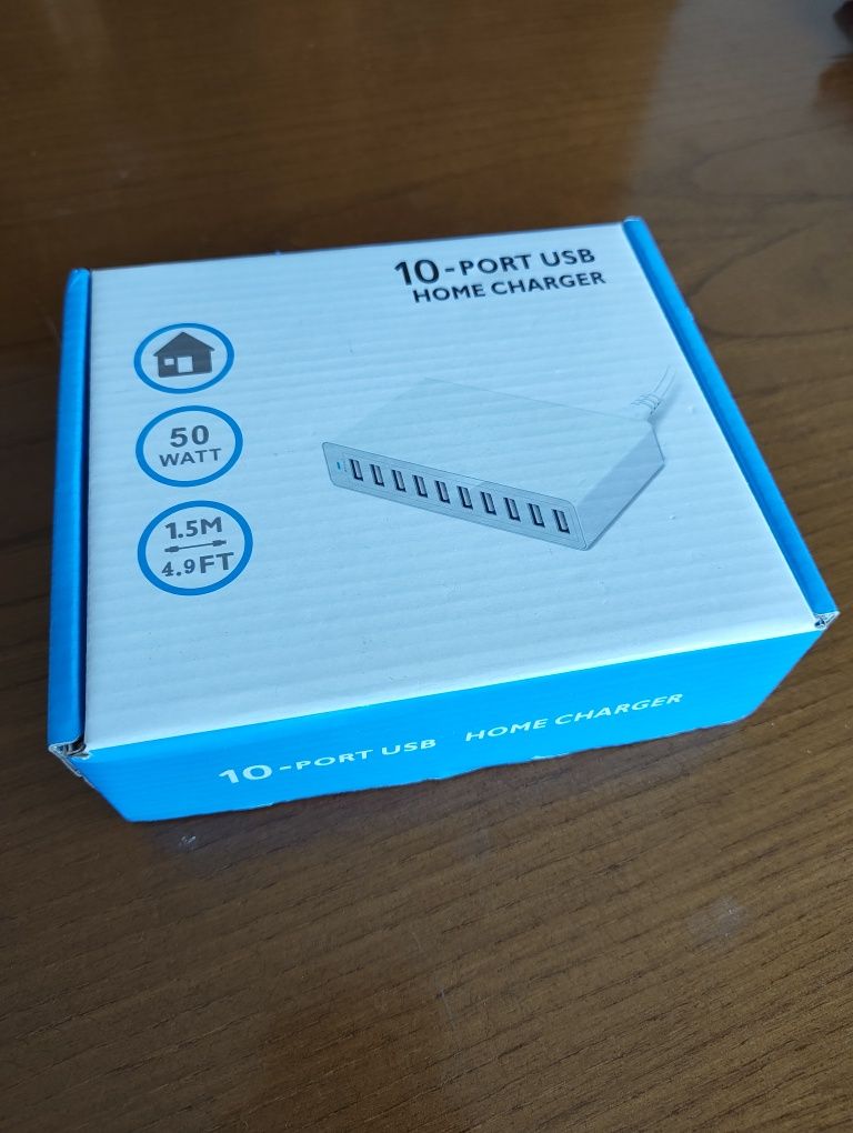 Carregador USB para Casa com 10 Portas (Novo)