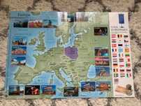 Mapa Europy tablica matematyczna plakat 84x 58 cm ścienna