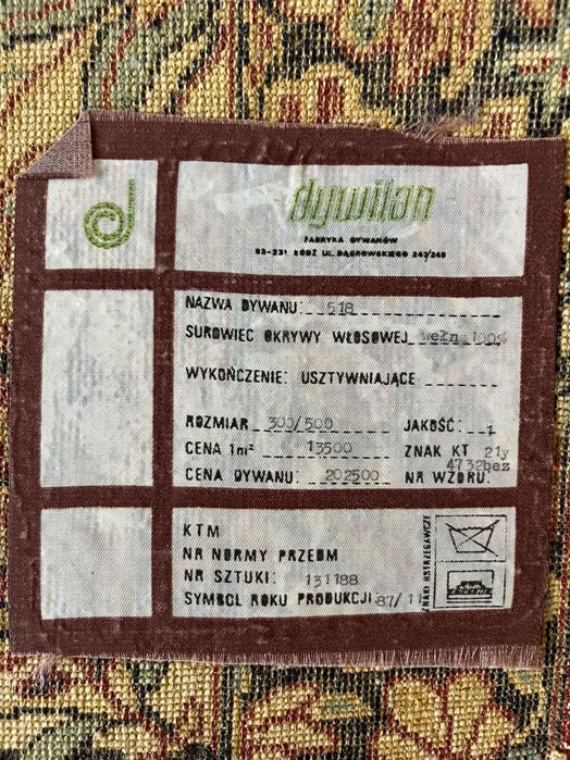 Dywan wełniany 100% Dywilan jak nowy