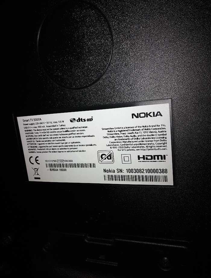 Телевізор Nokia Smart TV Діагональ 50" на запчастини. Самовивіз!