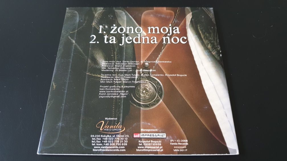 Ivan Komarenko - Żono Moja / Ta Jedna Noc - Promo CDM - Mint