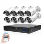 KIT / Sistema Vídeo Vigilância‼️ NVR‼️ 8 Câmaras PoE ‼️ 5 MegaPíxeis