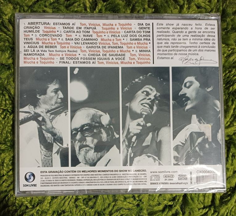 Cd Tom, Vinicius, Toquinho, Miucha - Ao vivo no Canecão