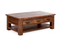 Stolik kawowy z szufladami palisander Rustic 120x70x40cm