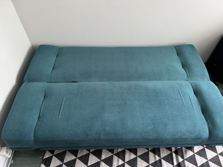 Wersalka rozkładana turkusowa sofa kanapa