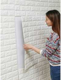 Ціна 60грн‼️77×70см панель самоклеюча цегла кирпич наклейки обої стен