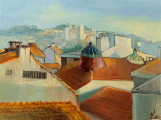 Pintura cidade Lisboa  N . Luís | 1980