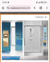 Kabina prysznicowa drzwi prysznicowe do wnęki sanplast