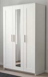 Szafa Ikea Brumnes biała z lustrem