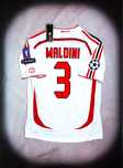 Retro Biała T-shirt Maldini Milan Koszulka Sezonu 06/07 Liga Mistrzów