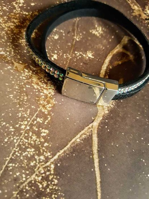 Dwukolorowa bransoletka z cyrkoniami