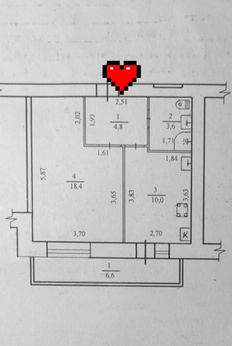 Продаж 1к квартири з автономним опаленням