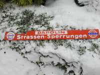 szyld emaliowany reklama tabliczka DAPOLIN strassen-sperrungen