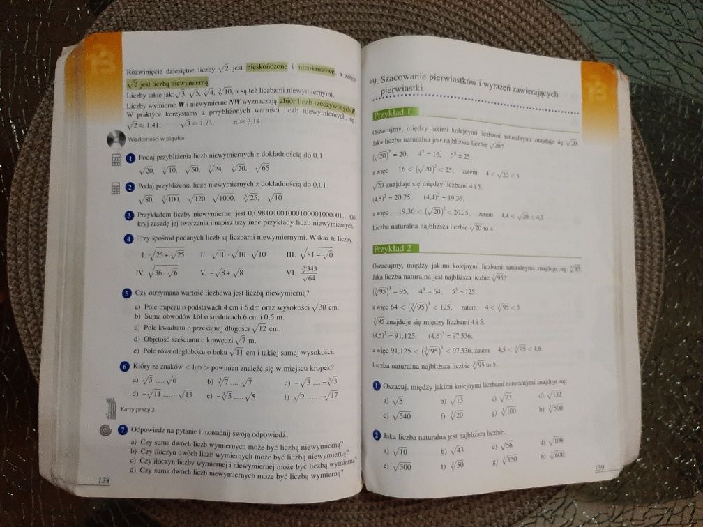 Podręcznik matematyka wokół nas gimnazjum1, książka podręcznik