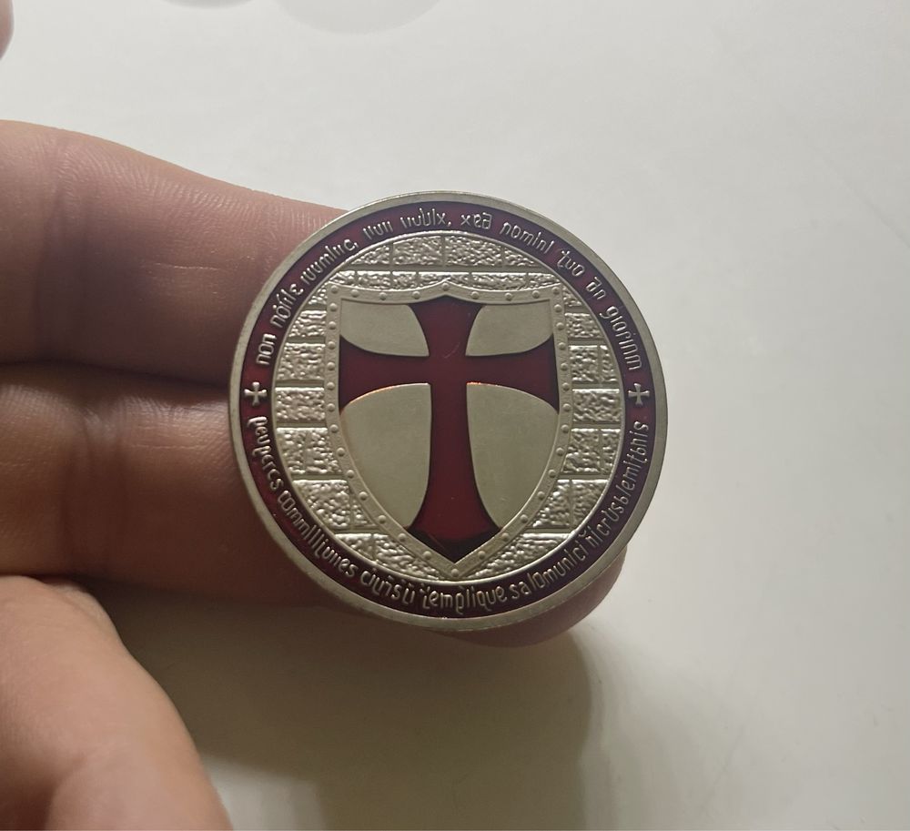 Moneta masońska Templariuszy, Czerwonych Rycerzy,