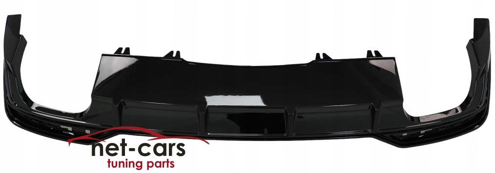 Dyfuzor + końcówki wydechu chrom AUDI A5 F5 B9 Lift 20- SLine czarny