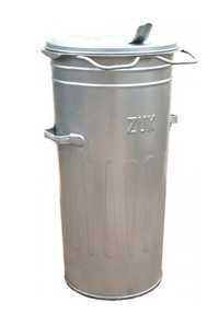Kosz metalowy na śmieci pojemnik na odpady ocynk 110 L