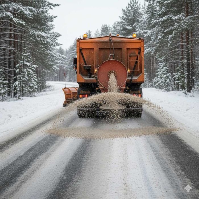 MIESZANKA Soli z PIASKIEM sól drogowa kurier tona BIGBAG